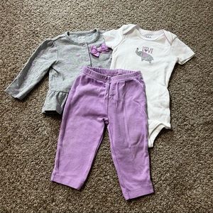NWOT carters purple outfit